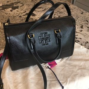 Tory Burch Britten Patent Satchel -Pristine